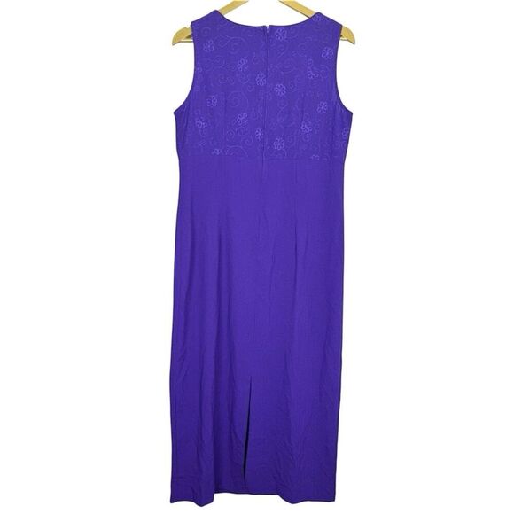 Vintage Sag Harbor Floral Embroidered Babydoll Maxi Dress Size 8 Fairy Boho NEW - Picture 3 of 8